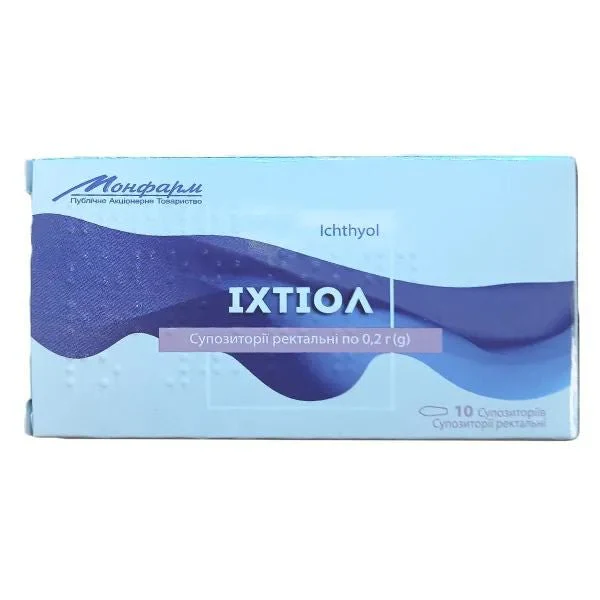 Ichthyol rectal suppositories 200 mg 10 pcs