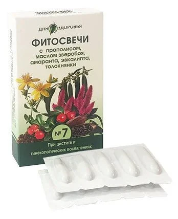 Phytosuppositories for gynecological irritations and cystitis No. 7 - 10 pcs