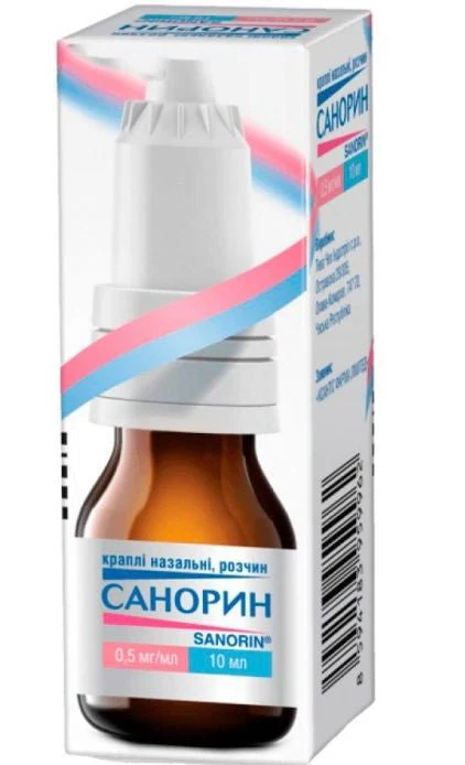 Sanorin nasal drops for kids 0.5 mg/ml 10 ml